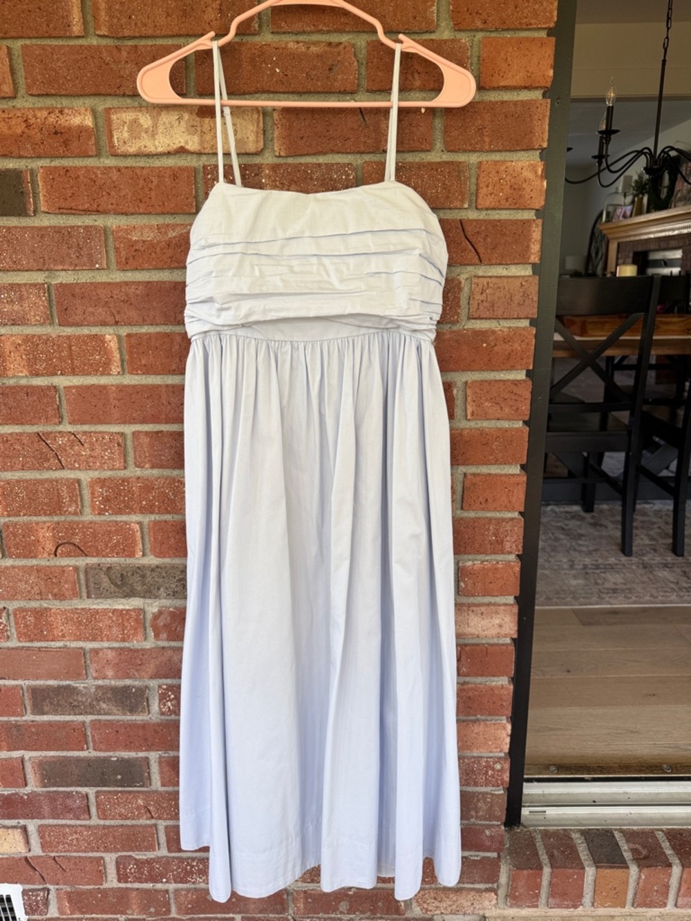 TCEC Light Blue Spaghetti Strap Maxi Dress